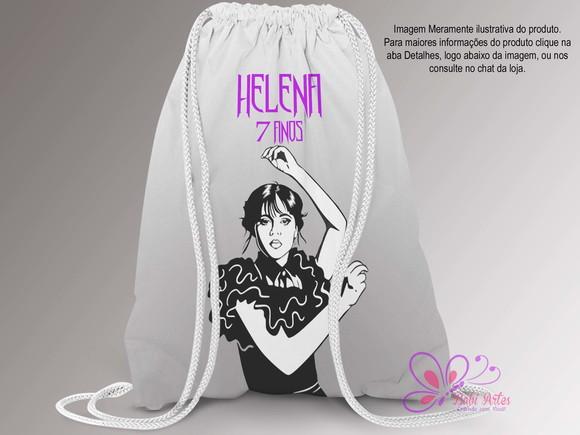 Mochila Saco Personalizada 25x35cm Wandinha