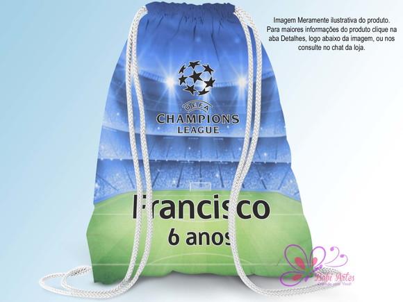 Mochila Saco Personalizada 25x35cm Futebol
