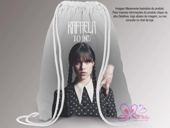 Mochila Saco Personalizada 25x35cm Wandinha