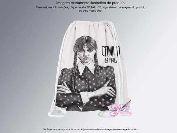 Mochilinha Personalizada 19x28cm Wandinha