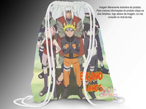 Mochila Saco Personalizada 25x35cm Naruto