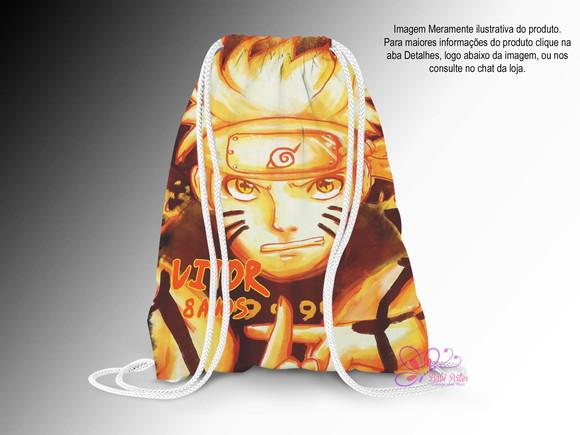 Mochila Saco Personalizada 25x35cm Naruto