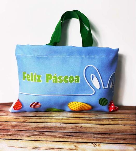 Sacolinhas Ecobag Personalizadas 28x19cm Páscoa