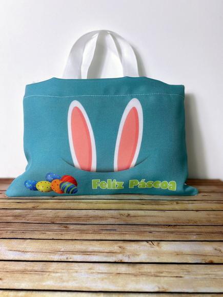 Sacolinhas Ecobag Personalizadas 28x19cm Páscoa