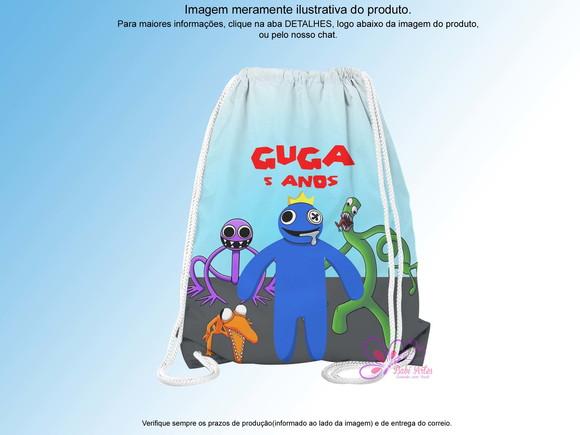 Mochilinha Personalizada 19x28cm Rainbow Friends