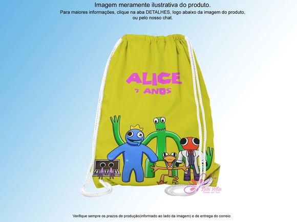 Mochilinha Personalizada Rainbow Friends