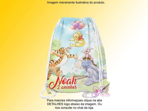 Mochilinha Personalizada 19x28cm Ursinho Pooh