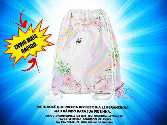 Mochilinha Unicórnio 19x28cm ( Envio + Rápido )