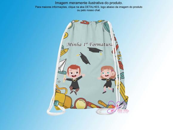 Mochilinha Personalizada 19x28cm Formatura