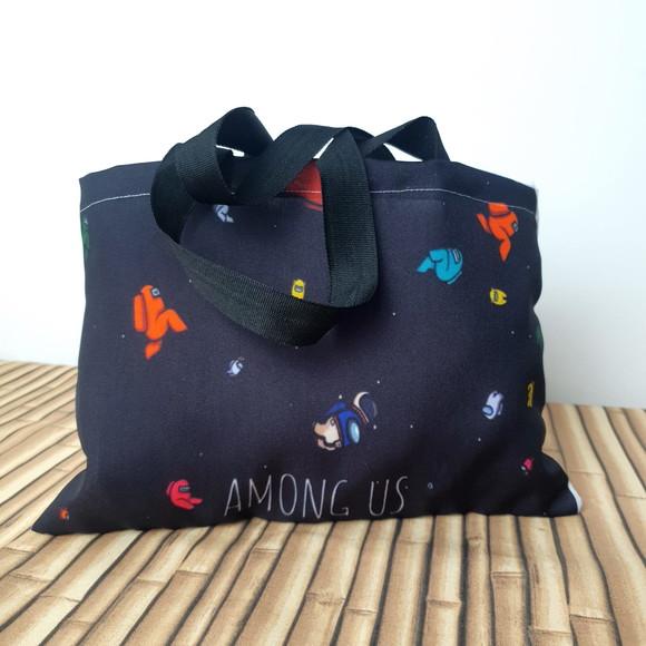Sacolinhas Ecobag Personalizadas 28x19cm Amongus