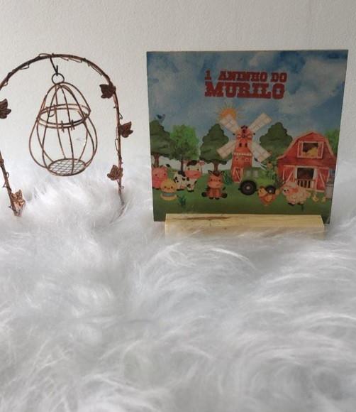 Quadrinho Personalizado 15x15cm Fazendinha
