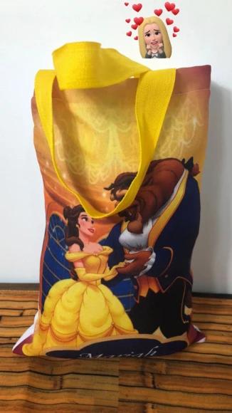 -sacolinhas Ecobag Personalizadas Bela e a Fera