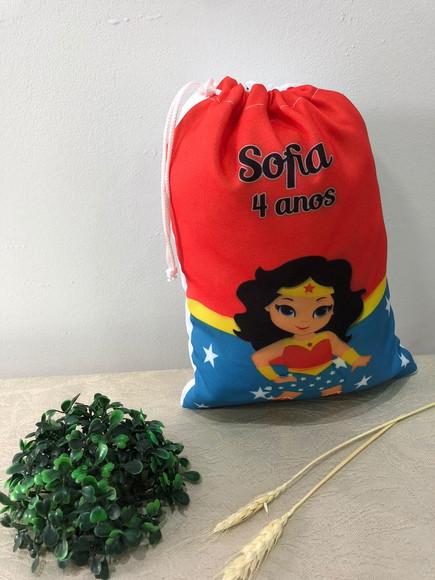 Saco Surpresa Personalizado 19x28cm Mulher maravilha