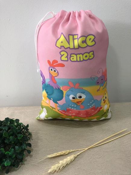 Saco Surpresa Personalizado 19x28cm Galinha Pintadinha