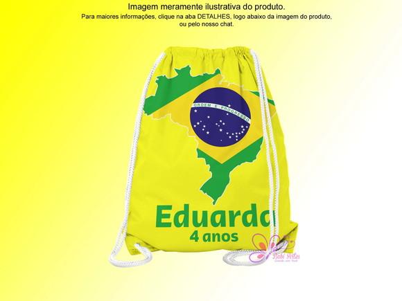 Mochilinha Personalizada 19x28cm Brasil