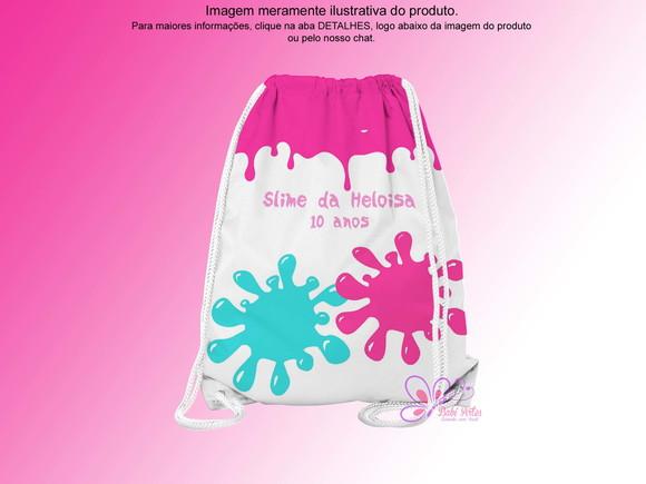 Mochilinha Personalizada Slime