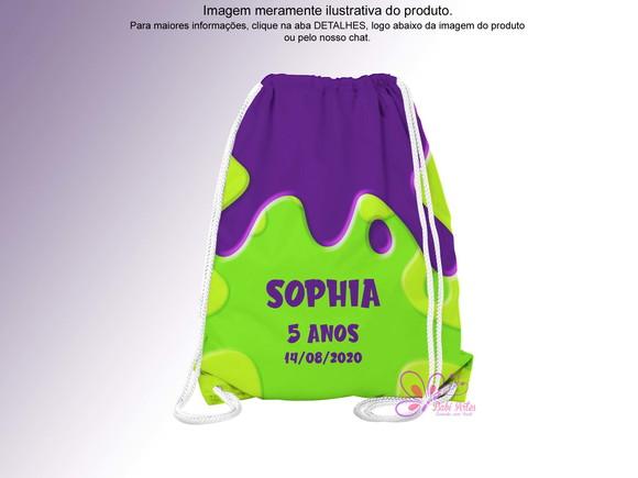 Mochilinha Personalizada Slime