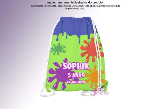 Mochilinha Personalizada Slime