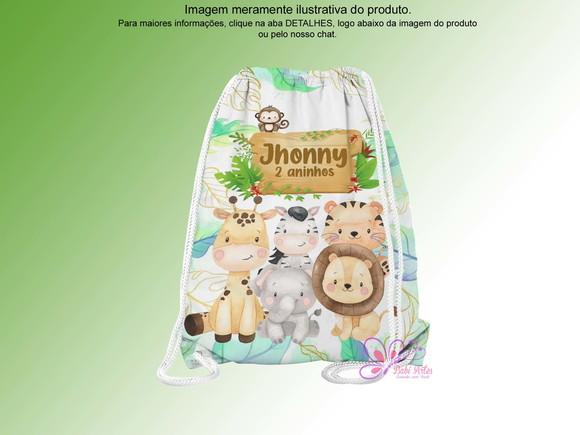 Mochilinha Personalizada Safari Aquarela