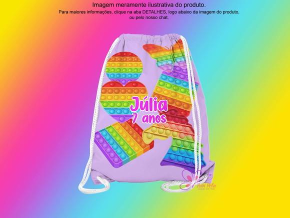 Mochilinha Personalizada Pop It