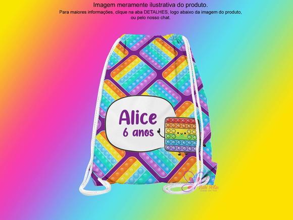 Mochilinha Personalizada Pop It