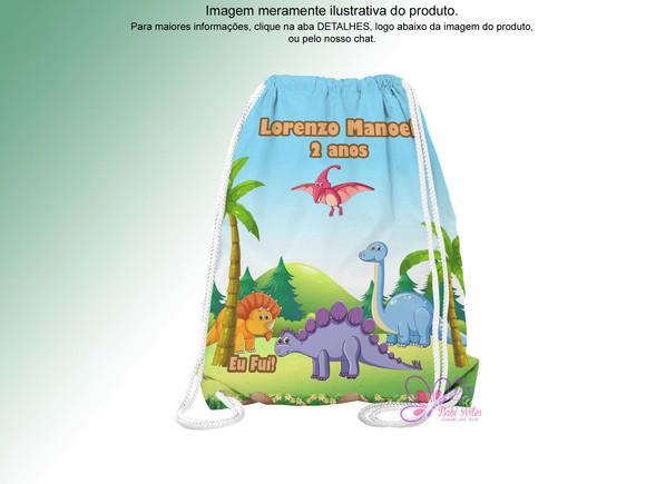 Mochilinha Personalizada Dinossauros Baby