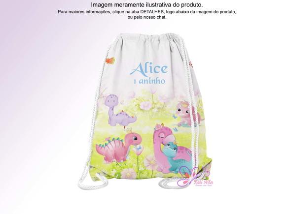 Mochilinha Personalizada Dinossauros Baby