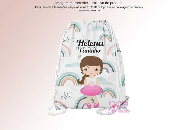 Mochilinha Personalizada Arco Iris Boho