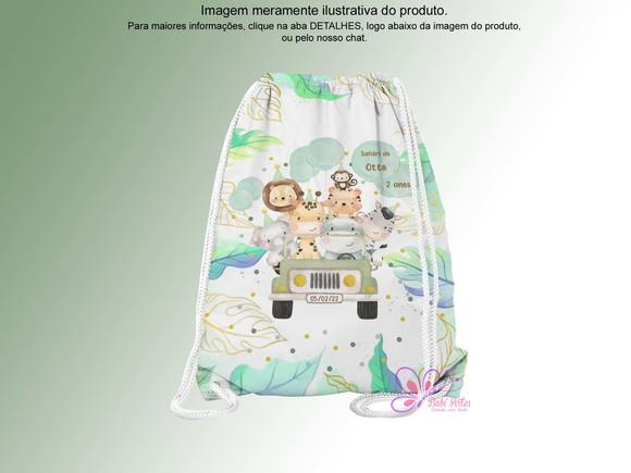 Mochilinha Personalizada 19x28cm Safari