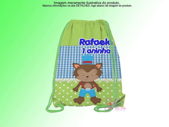 Mochilinha Personalizada Chapelzinho Vermelho