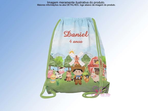 Mochilinha Personalizada Fazendinha