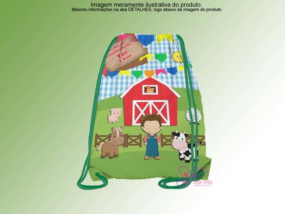 Mochilinha Personalizada Fazendinha