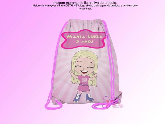 Mochilinha Personalizada Aventureira Rosa