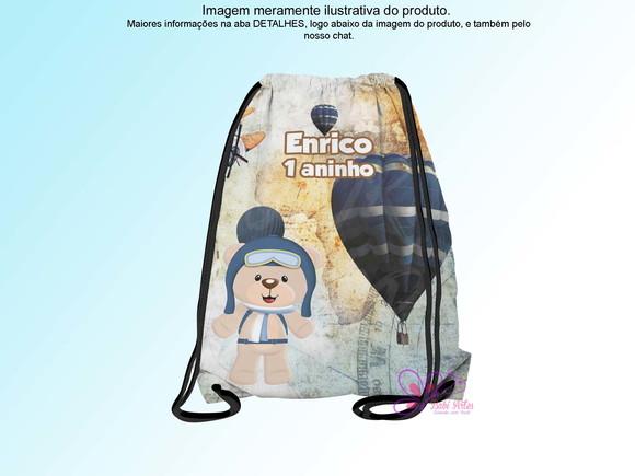 Mochilinha Personalizada Ursinho Aviador