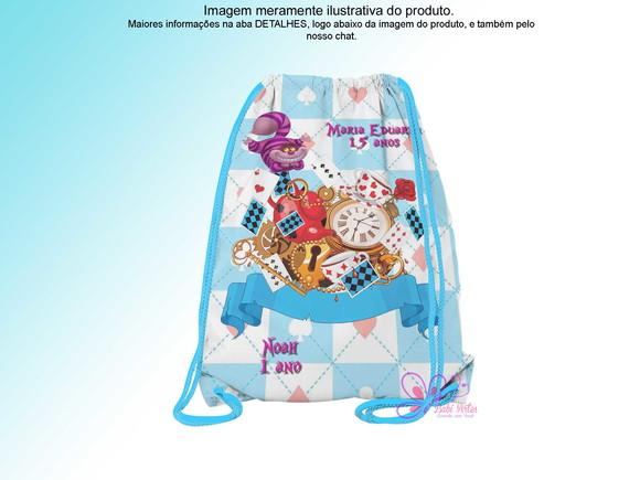 Mochilinha Personalizada Alice no Pais das Maravilhas