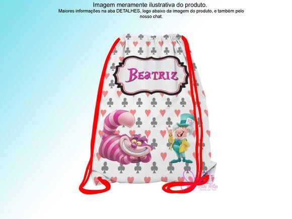 Mochilinha Personalizada Alice no Pais das Maravilhas