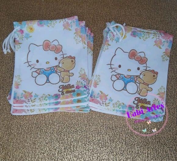 Saquinho Surpresa Personalizado Hello Kitty