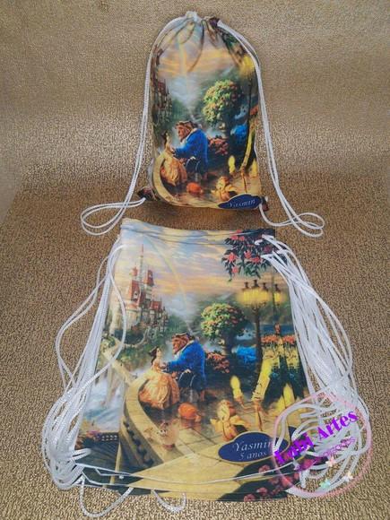 Mochilinha Personalizada a Bela e a Fera