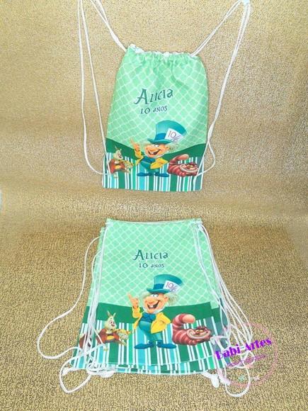 Mochilinha Personalizada Alice no Pais das Maravilhas