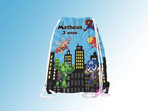 Mochilinha Personalizada Vingadores Baby