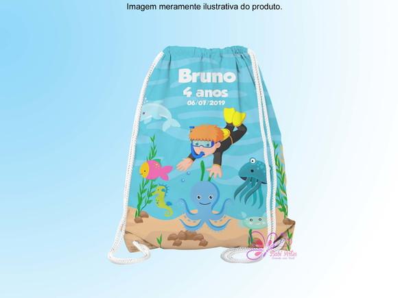 Mochilinha Personalizada Fundo do Mar