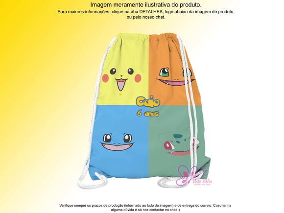 Mochilinha Personalizada Pokemon