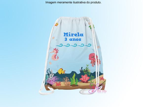 Mochilinha Personalizada Fundo do Mar