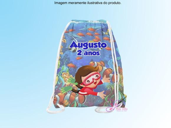 Mochilinha Personalizada Fundo do Mar