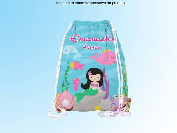 Mochilinha Personalizada Sereia Cute