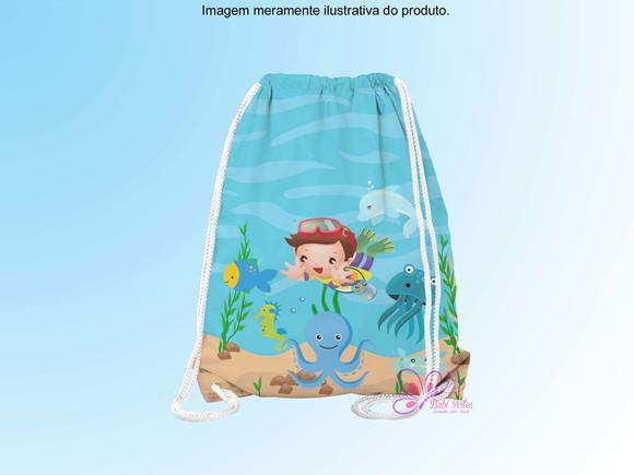 Mochilinha Personalizada Fundo do Mar