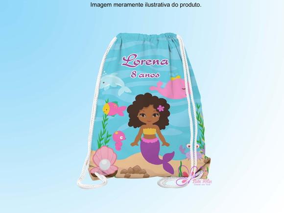 Mochilinha Personalizada Sereia Cute