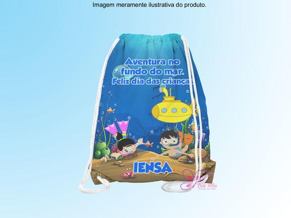 Mochilinha Personalizada Fundo do Mar