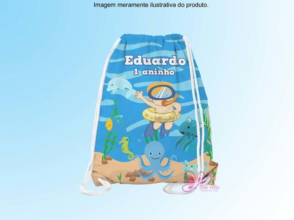 Mochilinha Personalizada Fundo do Mar