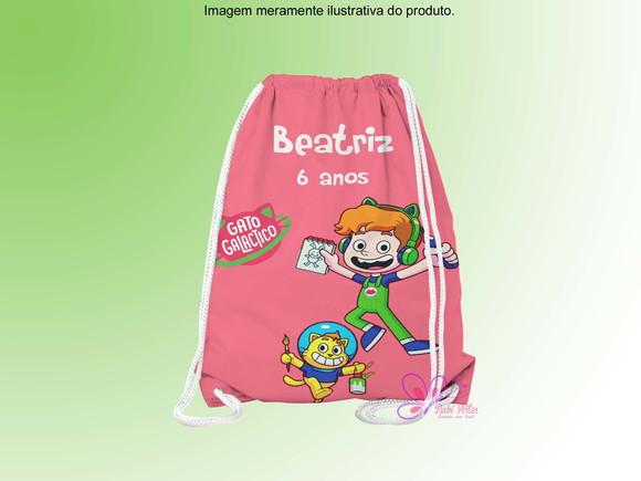 Mochilinha Personalizada Gato Galáctico